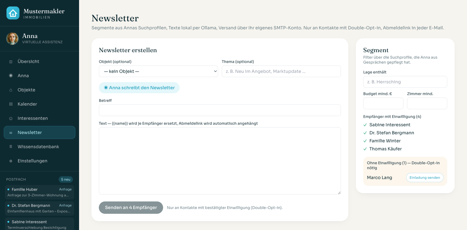 Newsletter mit DSGVO-Double-Opt-in